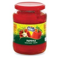 KIER Papryka konserwowa ćwiartki 650g/300g/8