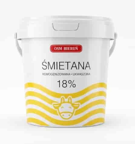 BIERUŃ Śmietana 18% wiaderko 1kg /6