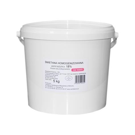 BIERUŃ Śmietana 18% wiaderko 5kg /szt