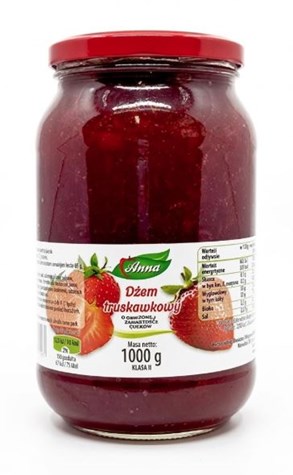 ANNA Dżem truskawkowy n/s 1000g/4