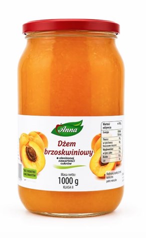 ANNA Dżem brzoskwiniowy n/s 1000g/4