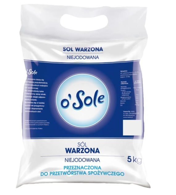 CENOS Sól O'Sole warzona niejodowana 5kg