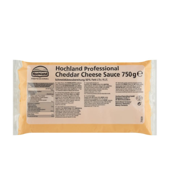 HOCHLAND Sos serowy cheddar 750g /12