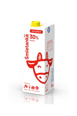 BIERUŃ Śmietana UHT 30% 1l /12