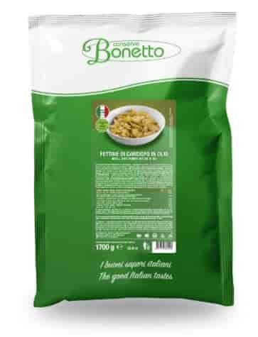 BONETTO Karczochy plastry w oleju 1,7kg/1,2kg /6