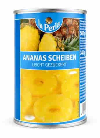 LA PERLA Ananas plastry 580ml/340g/24