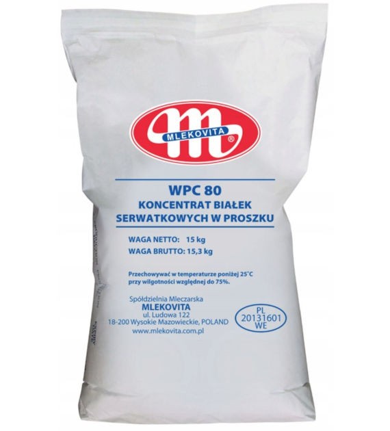 MLEKOVITA G WPC 80% Koncentrat białek serw. 15kg/1