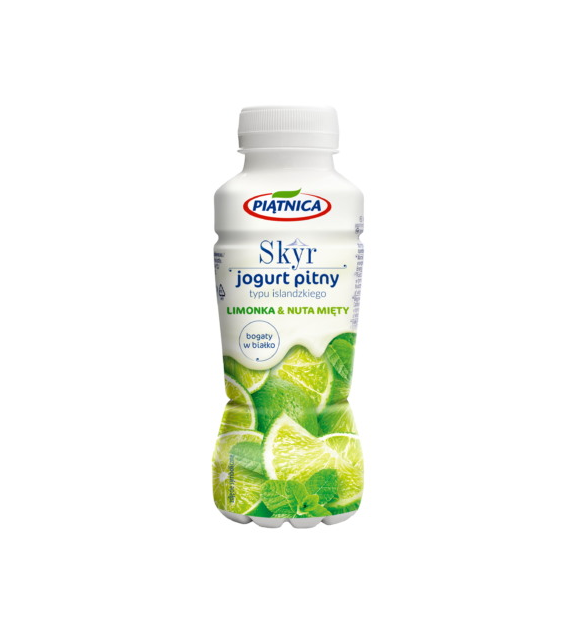 PIĄTNICA Jogurt pitny Skyr limonka-mięta 330g/12