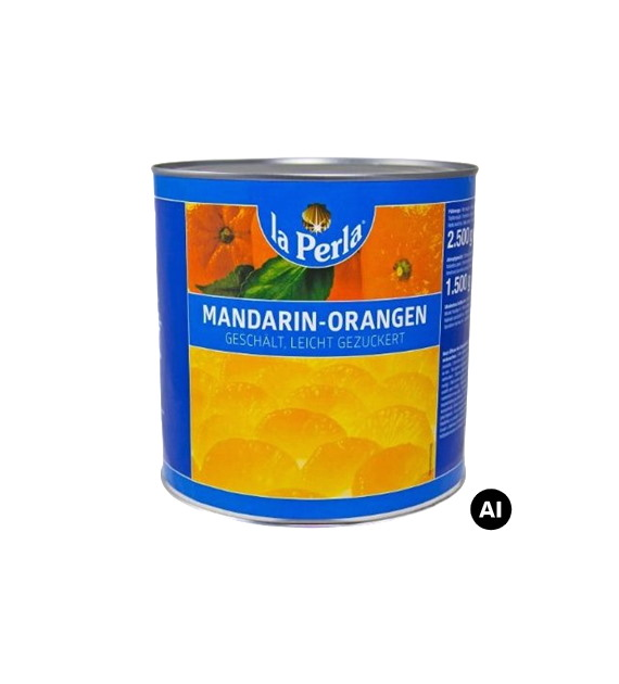 LA PERLA Mandarynka w syropie 2650ml/1500g/6