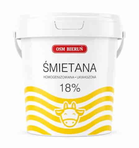 BIERUŃ Śmietana 18% wiaderko 1kg /6