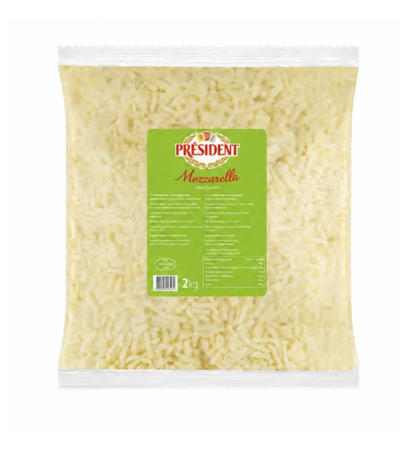 PRESIDENT Mozzarella wiórki 2kg /5