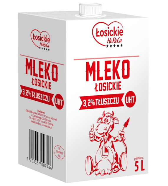 LAKTOPOL Mleko Łosickie UHT 3,2% 5l /1