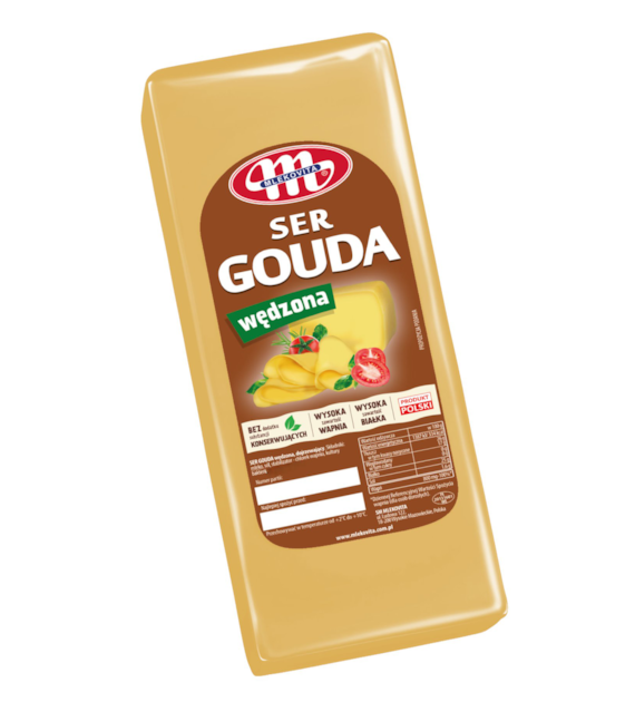 MLEKOVITA Ser blok Gouda wędzona ok. 3,2kg