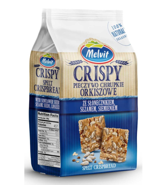 MELVIT Crispy orkisz-słonecznik-sezam 150g/6