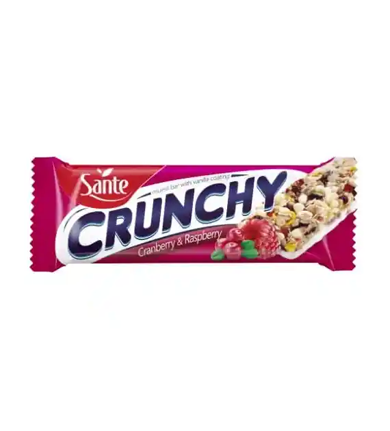 SANTE Baton crunchy żurawina-malina wanilia 40g/25