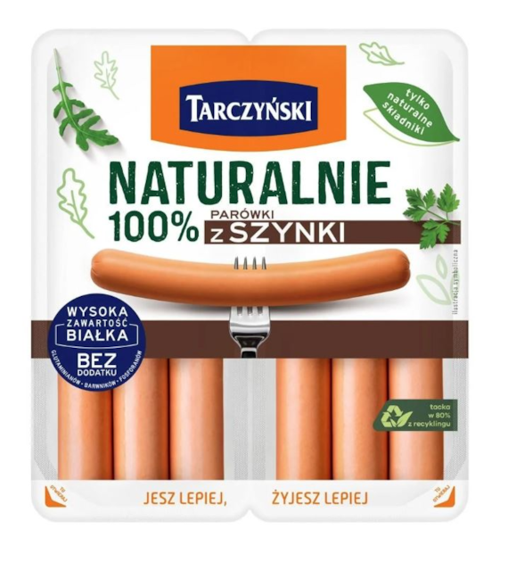 W- TARCZYŃSKI Parówki z szynki 100% nat. 200g/10