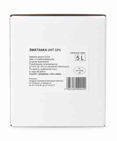 BIERUŃ Śmietana UHT 33% 5L bez karagenu /1/