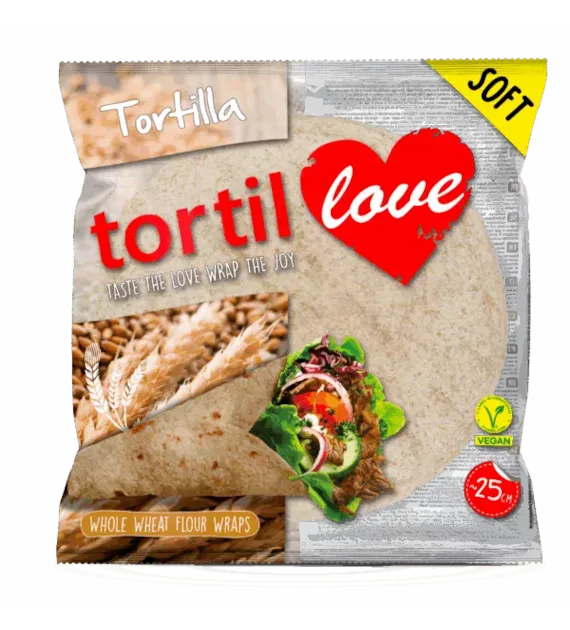 TURKA Tortilla pełnoziarnista 25cm*18 szt 60g/6