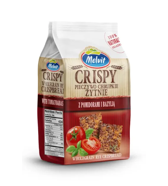 MELVIT Crispy żytni z pomidorami i bazylią 150g/6