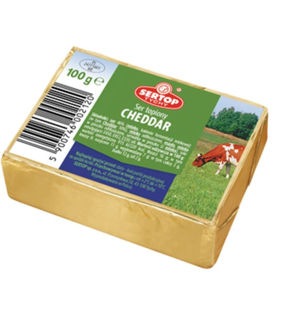 SERTOP Ser topiony cheddar kostka 100g /10