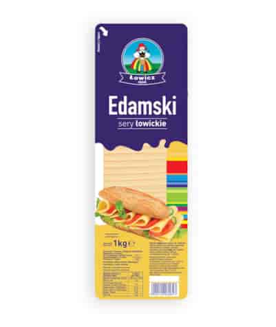 ŁOWICZ  Ser plastry Edam 1kg /6