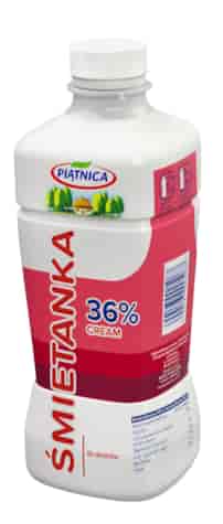 PIĄTNICA Śmietanka 36% UHT butelka 1l /6