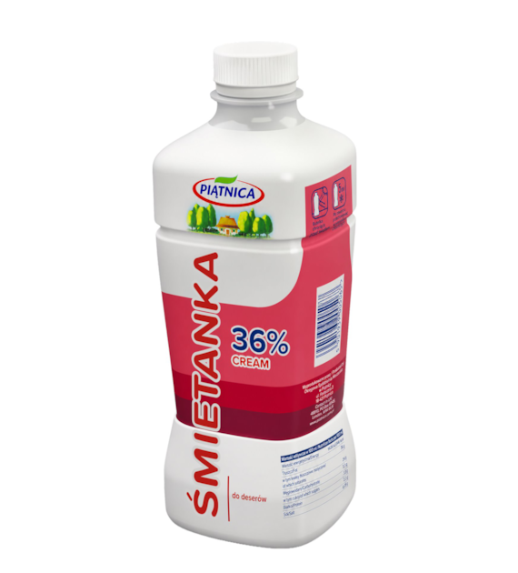 PIĄTNICA Śmietanka 36% UHT butelka 1l /6