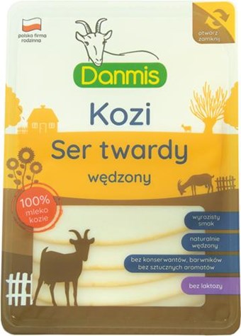 DANMIS Ser kozi plastry twardy wędzony 100g /10
