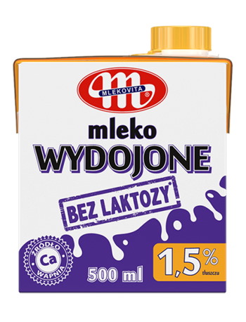 MLEKOVITA Mleko Wydojone b/laktozy 0,5l 1,5% /12/