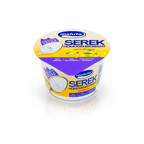MALUTA Serek wanilia bez laktozy 200g /12