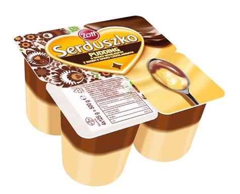 ZOTT Serduszko pudding 4x125g wanilia/czekolada /6