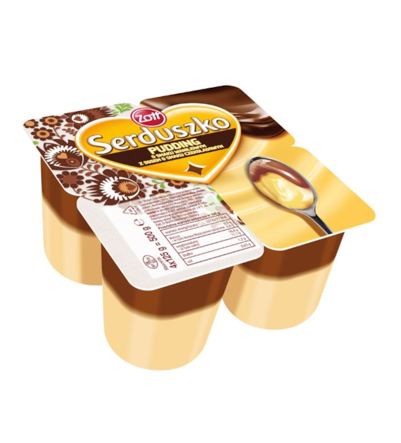 ZOTT Serduszko pudding 4x125g wanilia/czekolada /6