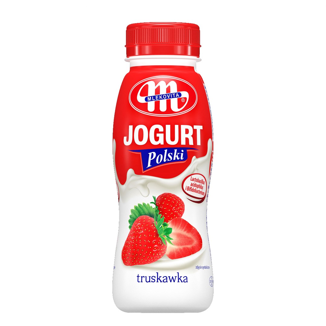 MLEKOVITA Jogurt polski 250g truskawkowy /6/ PET