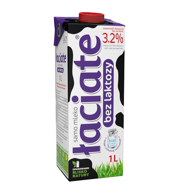 ŁACIATE Mleko UHT 3,2% bez laktozy 1l /12
