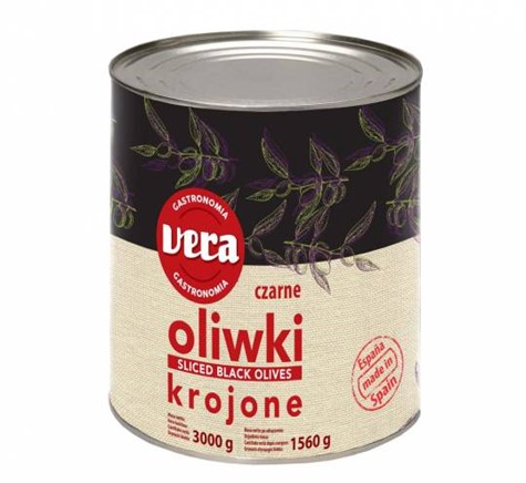 LIMPOL VERA Oliwki czarne krojone 3000g/1560g/6