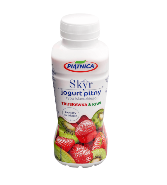 PIĄTNICA Jogurt pitny Skyr truskawka-kiwi 330g/12