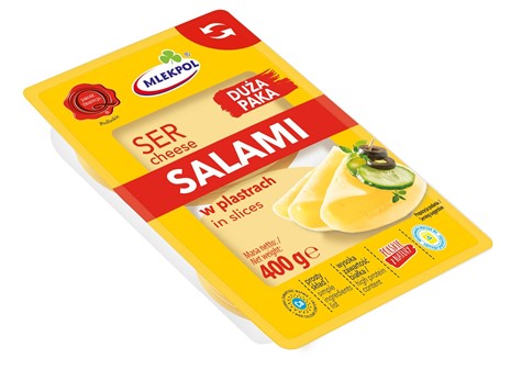 MLEKPOL Ser plastry 400g Salami /16/