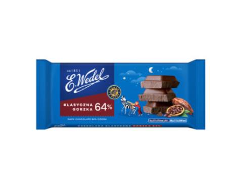 WEDEL Czekolada gorzka 64% 90g /22
