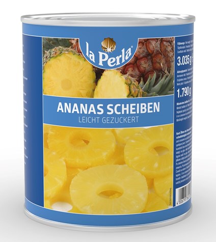 LA PERLA Ananas plastry w syropie 3035g/1790g/6