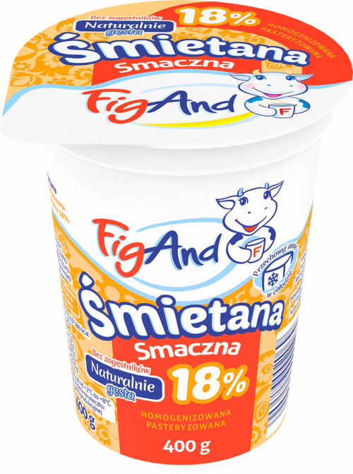 FIGAND Śmietana 18% 400g smaczna /12/