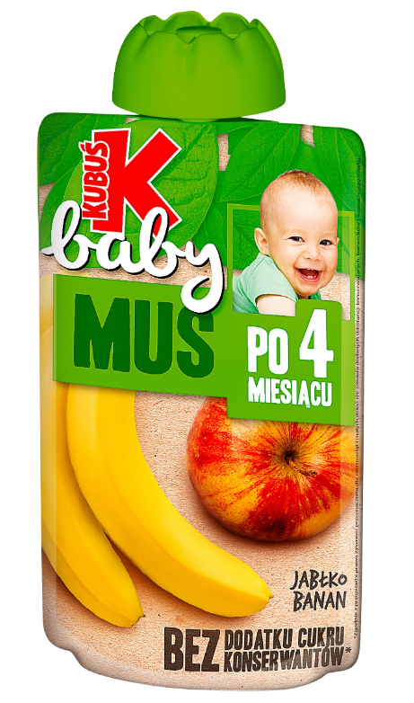 KUBUŚ MUS BABY 100g jabłko-banan /12/