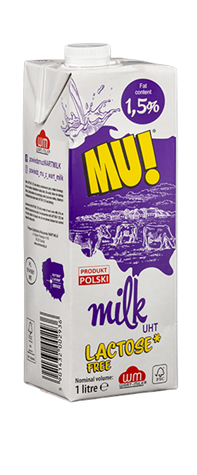 WM SIERADZ Mleko UHT  MU  1,5% 1l bez laktozy/12