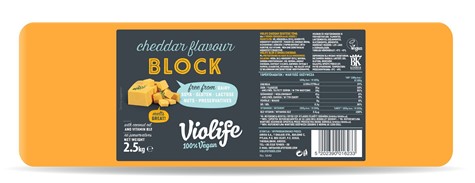 VIOLIFE Ser wegański typu Cheddar 2,5kg blok /5/