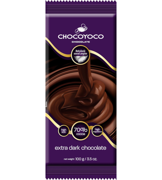 CHOCOYOCO Czekolada 70% gorzka 100gx20szt /1