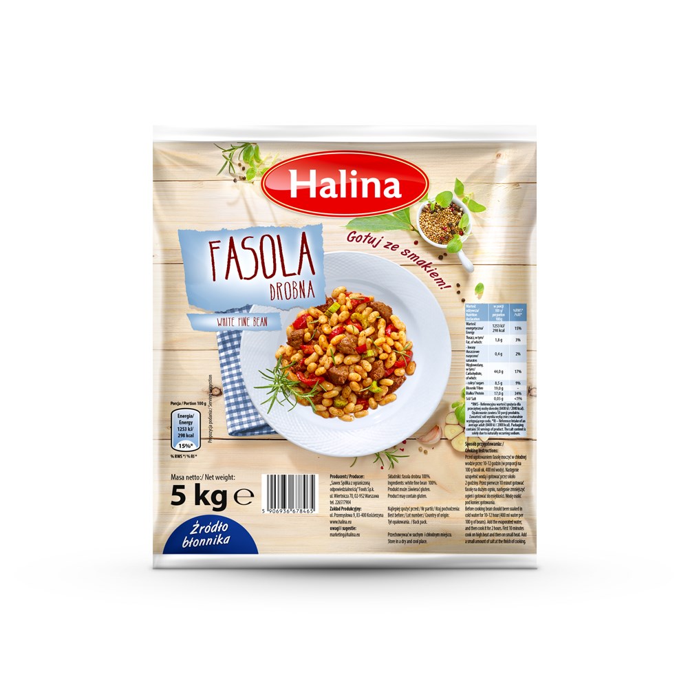 SAWEX HALINA Fasola drobna 5kg /szt/