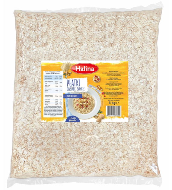 SAWEX HALINA Płatki owsiane zwykłe 3kg /1