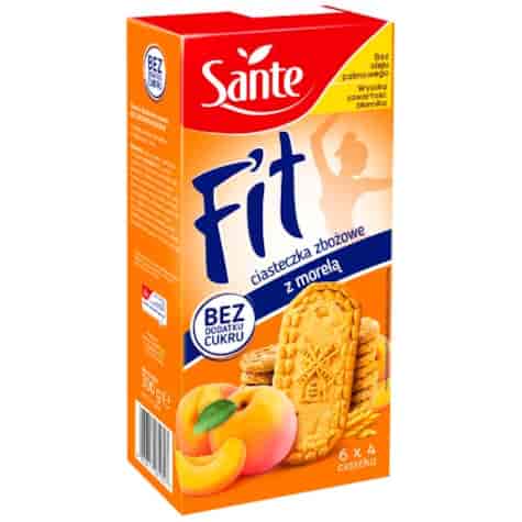 SANTE Ciastka zbożowe z morelą b/cukru 300g/10