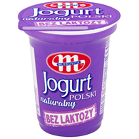 MLEKOVITA Jogurt polski 350g natura bez laktozy/12
