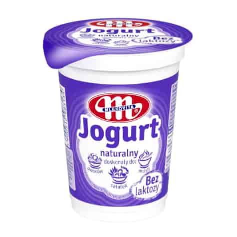 MLEKOVITA Jogurt naturalny bez laktozy 350g /12