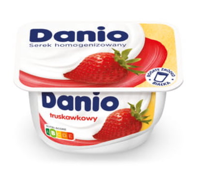 DANONE DANIO Serek truskawkowy 130g /16